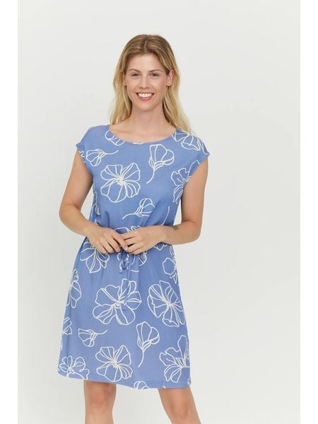 MAZINE Sukienka "Ruth" w kolorze błękitno-lawendowym rozmiar: L. Niebieskie sukienki damskie MAZINE, na imprezę, l, bez wzorów, z tkaniny, bez kołnierzyka, bez ramiączek, mini. Za 123.25 zł.