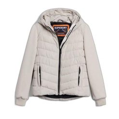 Damska kurtka z kapturem Superdry Storm Hybrid. Brązowe kurtki damskie Superdry., xs, bez wzorów, z bawełny, z kapturem. Za 497.50 zł.