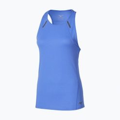 Koszulka do biegania damska Mizuno Active DryAeroFlow Tank Top. Niebieskie t-shirty damskie Mizuno, s, bez wzorów, z materiału, bez kołnierzyka. Za 209.99 zł.