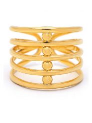 MOODE Pierścionek "Bérénice" rozmiar: onesize. Żółte pierścionki damskie MOODE, ze stali. Za 43.99 zł.