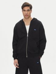 HUGO Bluza Nadarasi 50539895 Czarny Regular Fit. Czarne bluzy bez kaptura męskie Hugo, l, z bawełny. Za 439.99 zł.