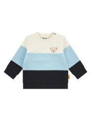 Steiff Bluza w kolorze błękitno-kremowo-czarnym rozmiar: 80. Brązowe bluzy i bluzki niemowlęce Steiff, bez wzorów, bez ramiączek, bez kaptura. Za 86.37 zł.