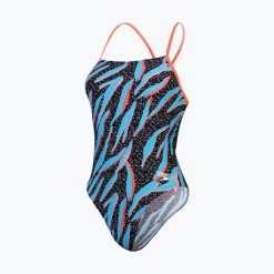 Strój pływacki jednoczęściowy Speedo Allover Digital Lattice Tie-Back. Czarne stroje jednoczęściowe damskie Speedo, xs, bez wzorów. Za 189.99 zł.