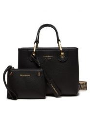 Emporio Armani Torebka EW000361 AF12103 MC032 Czarny. Czarne torebki klasyczne damskie Emporio Armani, bez wzorów, ze skóry, bez dodatków. Za 749.99 zł.