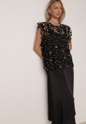 Czarna Satynowa Sukienka na Ramiączka z Wiskozy i Bawełny z Narzutką Messishis. Czarne sukienki damskie Born2be, na co dzień, na lato, l, z aplikacjami, z bawełny, bez kołnierzyka, bez ramiączek, maxi, kopertowe. Za 219.99 zł.