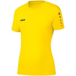Damska koszulka Jako Team. Żółte bluzki sportowe damskie Jako, z materiału, bez kołnierzyka, bez ramiączek. Za 94.00 zł.