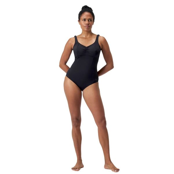 Damski Jednoczęściowy Kostium Kąpielowy Shaping AquaNite. Czarne stroje jednoczęściowe damskie Speedo, bez wzorów. Za 301.99 zł.
