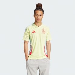 Koszulka Spain 24 Away. Niebieskie t-shirty sportowe męskie Adidas, l, z materiału, bez ramiączek, do piłki nożnej. Za 449.00 zł.