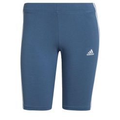 Szorty damskie adidas Essentials 3-Stripes Bike. Białe spodenki sportowe damskie Adidas, bez wzorów, klasyczne. Za 96.00 zł.