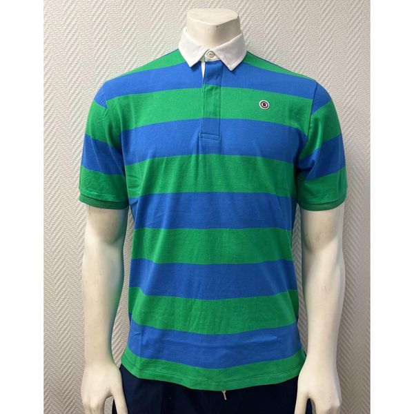 Koszulka polo w paski Serge Blanco. Niebieskie koszulki polo męskie SERGE BLANCO, m, bez wzorów, bez ramiączek. W wyprzedaży za 299.00 zł.