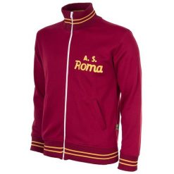 Kurtka/bluza retro piłkarska dla dorosłych - AS Roma 1974-75 - Czerwona. Czerwone bluzy bez kaptura męskie COPA FOOTBALL, m. Za 426.11 zł.