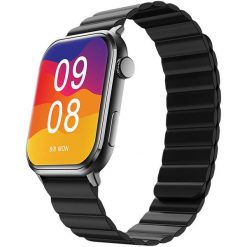 Smartwatch zegarek sportowy z dodatkowym paskiem Imilab W02. Czarne, cyfrowe zegarki damskie IMILAB, metalowe. Za 219.00 zł.