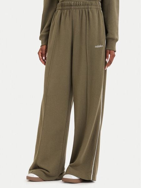 Adidas Spodnie dresowe Seasonal Essentials Colorpop KV6864 Zielony ciemny Wide Fit. Zielone spodnie dresowe damskie Adidas, xs, bez wzorów, z bawełny. Za 215.99 zł.