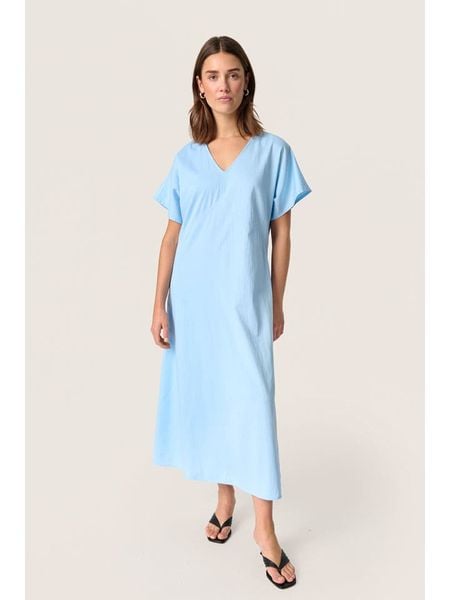 Soaked in Luxury Sukienka w kolorze błękitnym rozmiar: XS. Niebieskie sukienki damskie Soaked in Luxury, xs, bez wzorów, z bawełny, bez kołnierzyka, bez ramiączek, maxi. Za 173.99 zł.