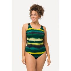 Damskie Kostium kąpielowy paski batikowe bez miękkich miseczek okrągły dekolt. Zielone stroje jednoczęściowe damskie Ulla Popken, plus size, bez wzorów, plus size. W wyprzedaży za 169.99 zł.