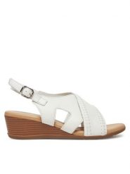 Lasocki Sandały WB-ELIA-03 Biały. Białe sandały damskie Lasocki, bez wzorów, ze skóry, bez obcasa, na koturnie. Za 135.99 zł.
