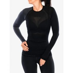 Bluza termoaktywna damska Ortovox 120 Comp Light Long Sleeve. Czarne bluzy bez kaptura damskie ORTOVOX. Za 398.99 zł.