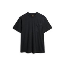T-shirt z kieszonką i kontrastowymi przeszyciami Superdry. Czarne t-shirty męskie Superdry., s, bez wzorów, bez kołnierzyka. Za 127.50 zł.