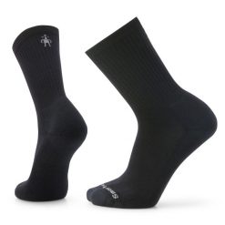 Skarpety Trekkingowe męskie Smartwool Everyday Solid Rib Crew Socks. Czarne skarpetki męskie Smartwool, bez wzorów, z wełny. Za 71.99 zł.