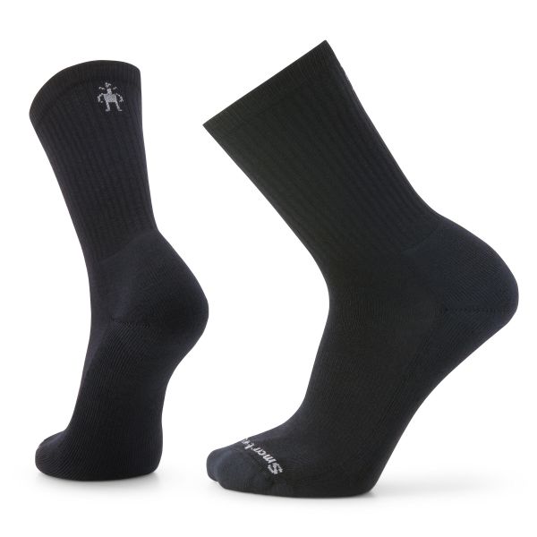 Skarpety Trekkingowe męskie Smartwool Everyday Solid Rib Crew Socks. Czarne skarpetki męskie Smartwool, bez wzorów, z wełny. Za 71.99 zł.