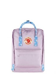 Plecak Fjallraven Kanken - pastel lav/confetti patt. Czerwone plecaki damskie Fjällräven, bez wzorów, z materiału. Za 359.99 zł.