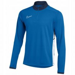 Bluza Męska Nike Academy 25 Sportowa Dresowa Treningowa roz. M. Niebieskie bluzy sportowe męskie Nike, bez wzorów, z dresówki, sportowe, bez kołnierzyka, bez ramiączek. Za 142.00 zł.