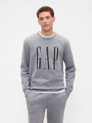 GAP Bluza w kolorze jasnoszarym rozmiar: XXL. Szare bluzy bez kaptura męskie GAP, xxl. Za 92.21 zł.