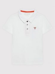 Guess Polo N2GP03 KAPY0 Biały Regular Fit. Białe t-shirty chłopięce Guess, z aplikacjami, z bawełny, bez ramiączek. Za 89.99 zł.