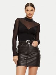 Morgan Bluzka 242-TIMARA Czarny Slim Fit. Czarne topy sportowe damskie Morgan, s, bez wzorów, z syntetyku, bez ramiączek. Za 159.99 zł.