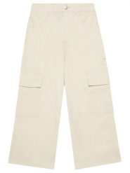 United Colors Of Benetton Spodnie materiałowe 4L2VCE040 Beżowy Wide Leg. Brązowe spodnie dziewczęce United Colors Of Benetton, z bawełny. Za 79.99 zł.