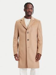 BOSS Płaszcz wełniany H-Hyde-264 50571557 Beżowy Slim Fit. Brązowe płaszcze męskie Boss, na zimę, m, bez wzorów, z wełny. Za 2,399.00 zł.