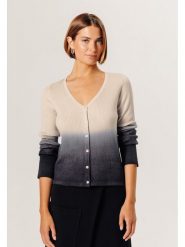 Rodier Wełniany kardigan w kolorze beżowo-antracytowym rozmiar: M. Brązowe kardigany damskie Rodier, m, bez wzorów, z wełny. Za 274.75 zł.