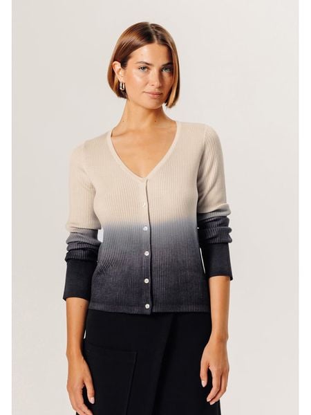 Rodier Wełniany kardigan w kolorze beżowo-antracytowym rozmiar: M. Brązowe kardigany damskie Rodier, m, bez wzorów, z wełny. Za 274.75 zł.