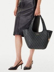 Guess Torebka Calista HWSG73 34220 Szary. Szare torebki klasyczne damskie Guess, z aplikacjami, ze skóry, bez dodatków. Za 439.99 zł.