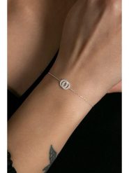 Heliophilia Srebrna bransoletka z cyrkoniami rozmiar: onesize. Szare bransoletki damskie Heliophilia, srebrne. Za 50.45 zł.