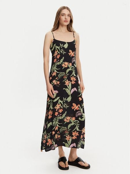 Roxy Sukienka letnia ERJWD03885 Czarny. Czarne sukienki damskie Roxy, na lato, xs, bez wzorów, z wiskozy, bez kołnierzyka, bez ramiączek. Za 269.99 zł.