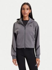 Adidas Bluza Adidas Z.N.E. Cropped KF6394 Szary ciemny Loose Fit. Szare bluzy bez kaptura damskie Adidas, xs, z syntetyku. Za 439.99 zł.