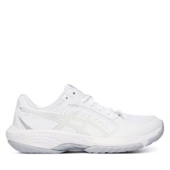 Buty halowe Asics. Białe buty sportowe na co dzień damskie Asics, bez wzorów. Za 369.99 zł.