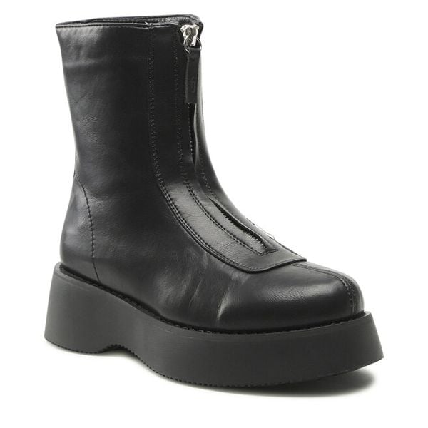 Botki Jenny Fairy. Czarne botki damskie Jenny Fairy, bez obcasa, na płaskiej podeszwie, bez zapięcia. Za 159.99 zł.