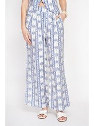 ASSUILI Spodnie w kolorze granatowym rozmiar: 40. Niebieskie spodnie materiałowe damskie Assuili, bez wzorów, z materiału. Za 100.99 zł.