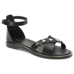 Czarne Sandały Armodo Stylowe Obuwie Damskie. Czarne sandały damskie Armodo, bez wzorów, z jeansu, bez obcasa, na obcasie. Za 289.00 zł.
