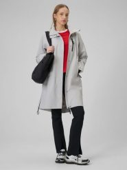 4F Płaszcz membrana 8000 damski - szary XS. Szare płaszcze damskie 4f, xs, bez wzorów, ze skóry. Za 499.99 zł.