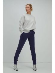 Josephine & Co Spodnie w kolorze granatowym rozmiar: 38. Niebieskie spodnie materiałowe damskie Josephine & Co, bez wzorów, z materiału, z podwyższonym stanem. Za 188.85 zł.
