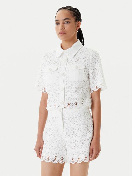 Morgan Koszula 251-CREMA Biały Regular Fit. Białe koszule damskie Morgan, bez wzorów, z syntetyku, bez kołnierzyka, bez ramiączek. Za 309.99 zł.