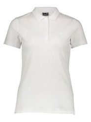 4F Koszulka polo w kolorze białym rozmiar: XS. Białe bluzki damskie 4f, xs, bez wzorów, z bawełny, bez kołnierzyka, bez ramiączek. Za 41.49 zł.