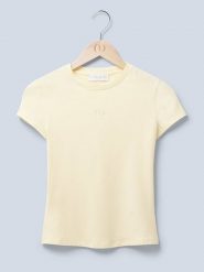 LeGer Koszulka w kolorze żółtym rozmiar: 38. Żółte bluzki damskie LeGer, bez wzorów, bez kołnierzyka, bez ramiączek. Za 104.64 zł.