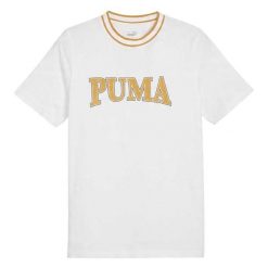 T-shirt Męski Squad. Białe t-shirty męskie Puma, m, bez wzorów, bez kołnierzyka. Za 119.99 zł.