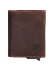 HIDE & STITCHES Skórzany portfel w kolorze brązowym - 18 x 11 x 5 cm rozmiar: onesize. Brązowe portfele męskie HIDE & STITCHES, bez wzorów, z materiału. Za 104.99 zł.