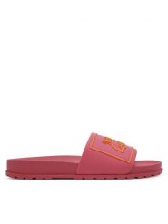 Versace Jeans Couture Klapki 78VA3SQ2 Różowy. Czerwone klapki damskie Versace Jeans Couture, bez wzorów, z jeansu, bez obcasa. Za 229.99 zł.
