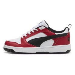Buty Puma Rebound v6 Low 39232817 białe. Białe buty sportowe na co dzień męskie z gumy, bez zapięcia. Za 504.53 zł.